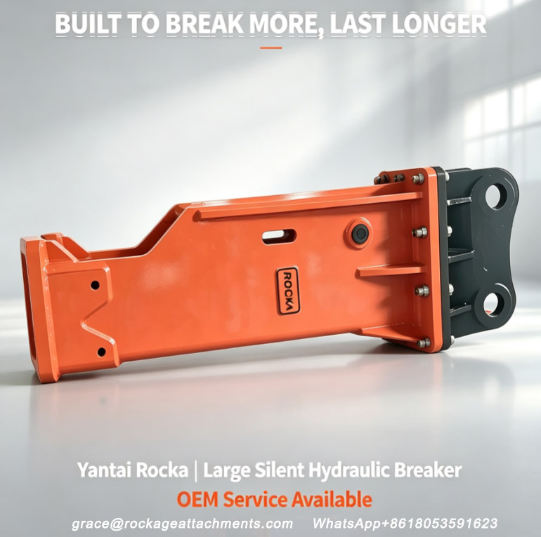 Electrified excavator attachments low emission hydraulic breaker for green urban construction Rocka factory